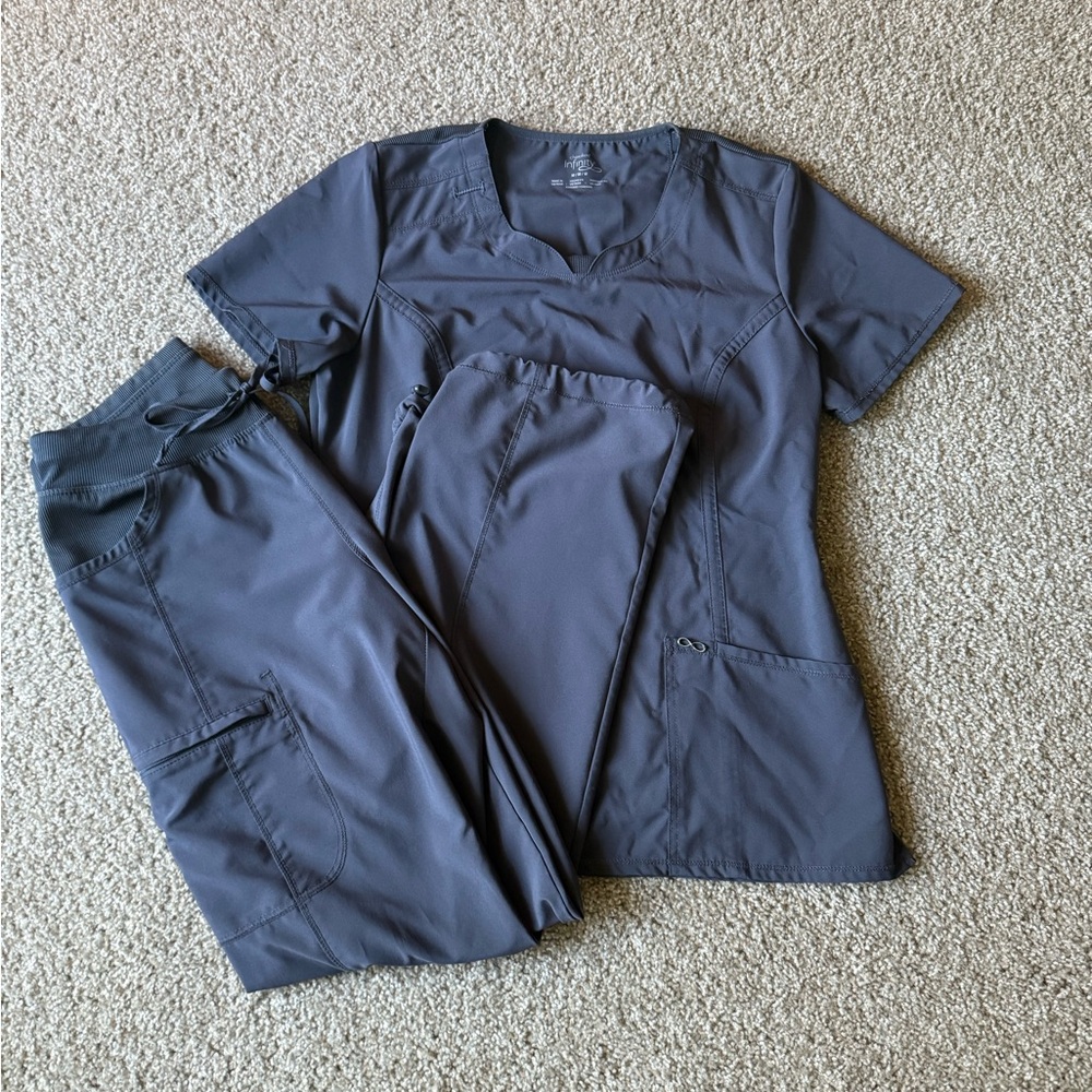 Gray Cherokee Infinity Scrub Set